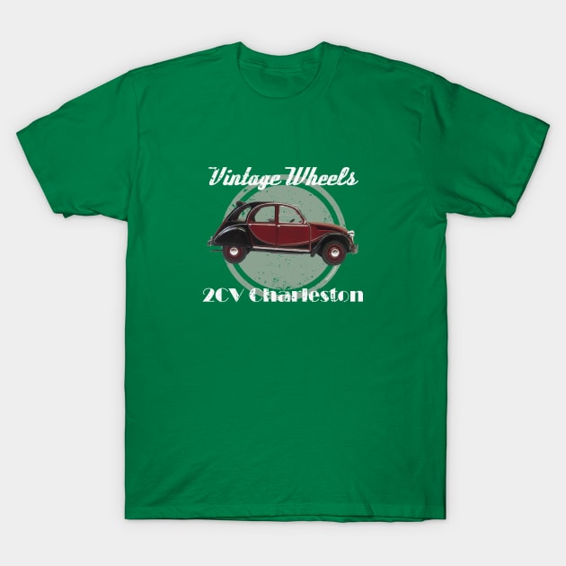 Vintage Wheels - Citroën 2CV Charleston T-Shirt by DaJellah